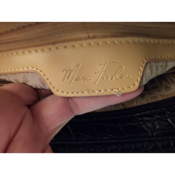 Marc Fisher Cherry Hill Belted Tote in black Faux Leather - Picture 4 of 8